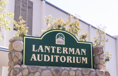 Lanterman Auditorium - Sign