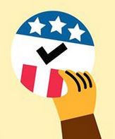 vote check mark badge
