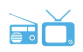 photo of a TV and radio